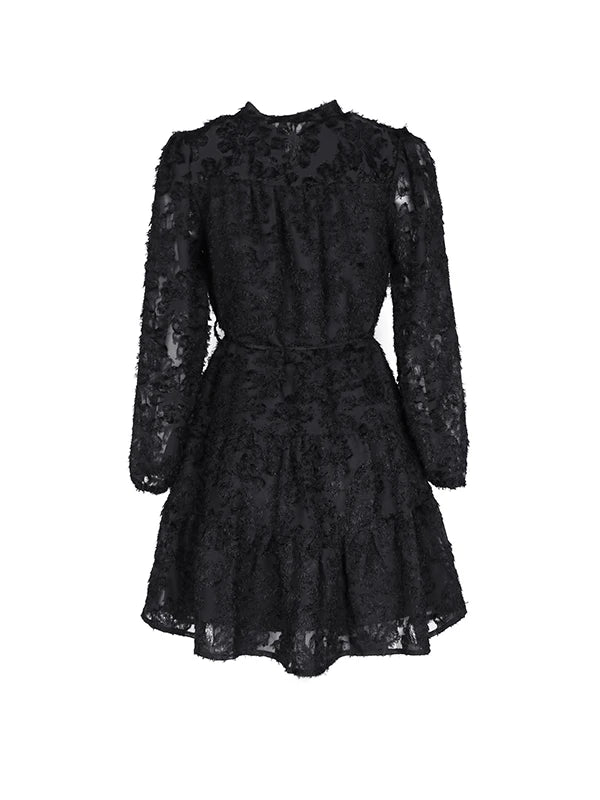 Autumn Winter Fashion - Elegant V-neck Chiffon Dress