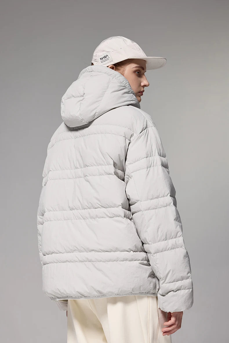 Water-Resistant Down Jacket Unisex - Streetwear Warm Loose Fit with Detachable Design