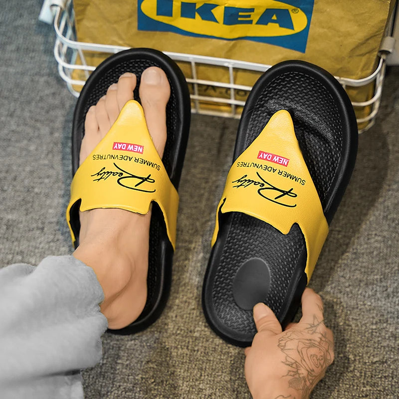Men's Summer Flip Flops EVA Platform Outdoor Breathable Sandals Clogs Waterproof Beach Slippers Slides