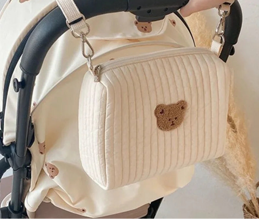Cute Embroidery Baby Stroller Bag with Hook - Nappy Bag for Baby Accessories