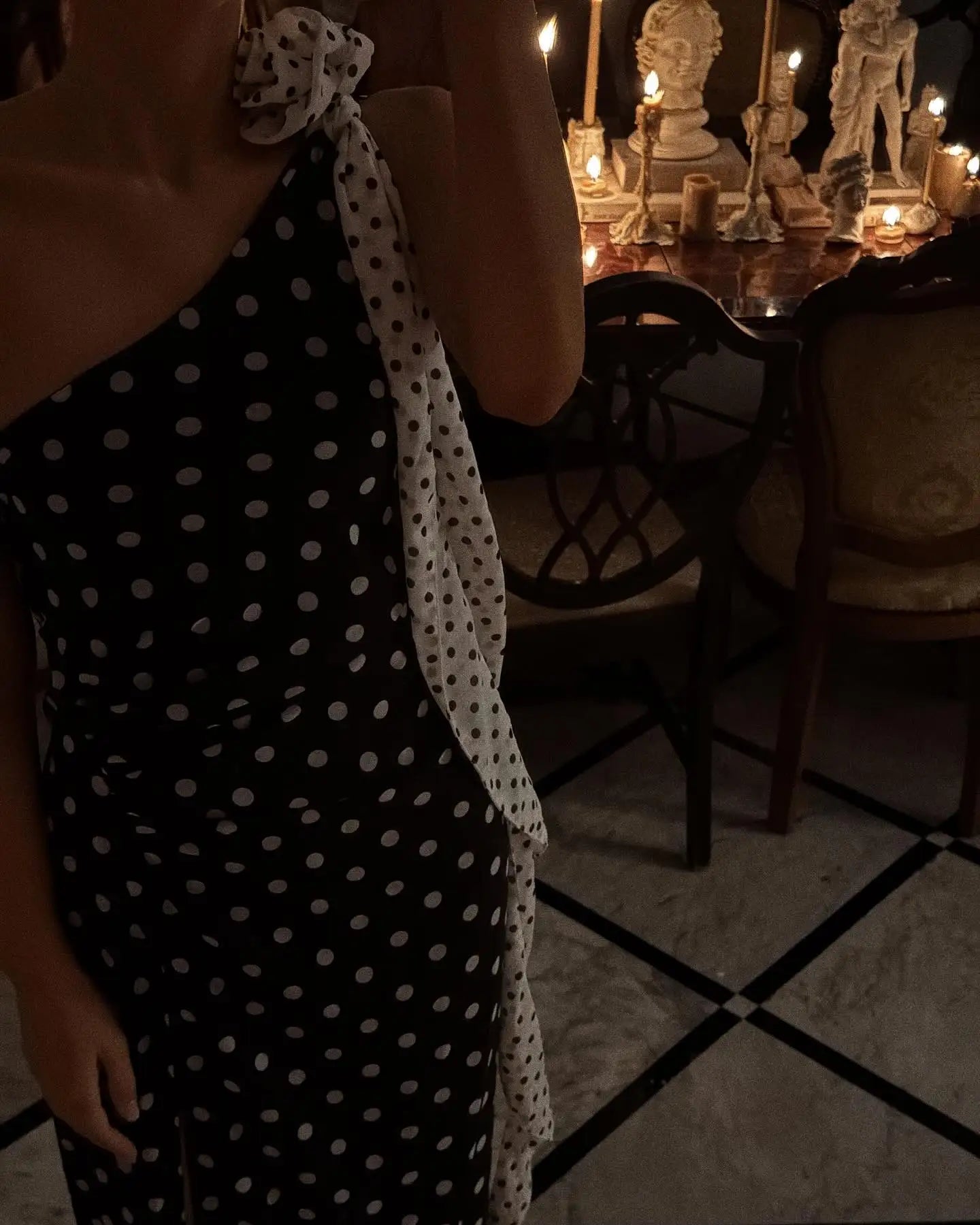 Women's One Shoulder Tummy Control Maxi Dress - Ruffle Mesh Evening Dress