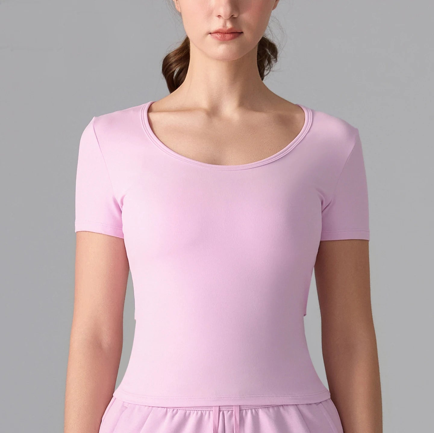 Women's Slim Fit Workout T-Shirt - Quick Dry Athletic Top for Yoga & Running