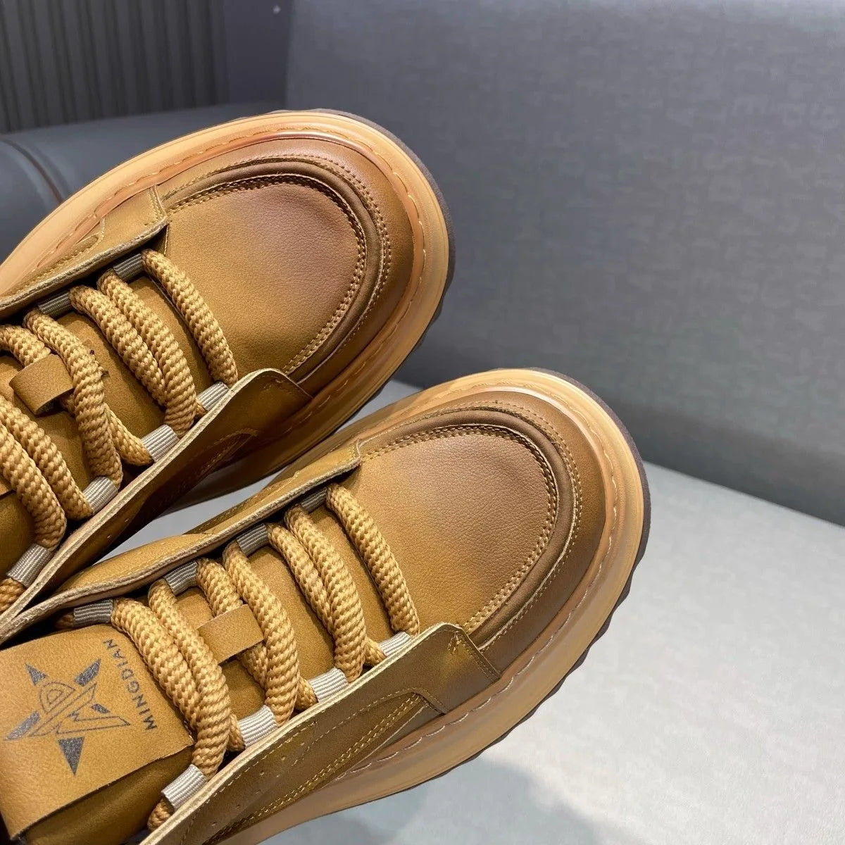 Men's Casual Platform Comfortable Skateboard Sports Shoes Lace Up Sneakers