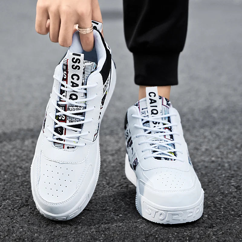 Platform Vulcanized High-Top Sneakers - Unisex Sports Shoes