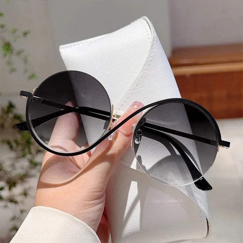 Women's Round Gradient Chic Sunglasses