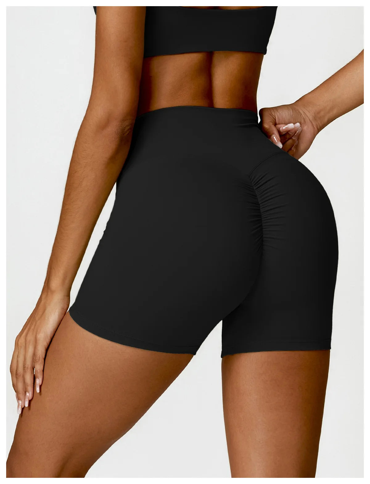 Women's Buttock Lift Scrunch Yoga Gym Leggings Cycling Slim Fit Workout  High Waist Sports Shorts