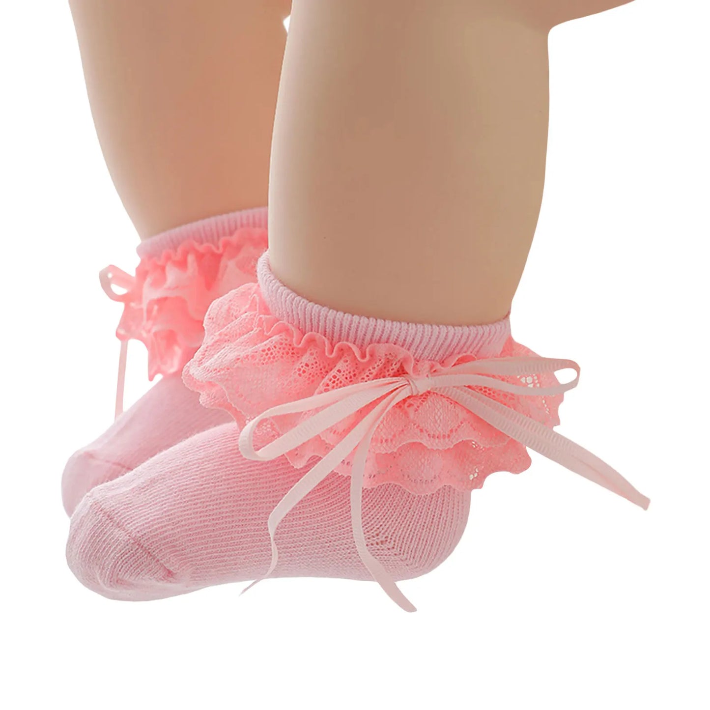 Infant Kids Baby Girls Socks Cute Baby Princess Dress Socks with Lace Bow