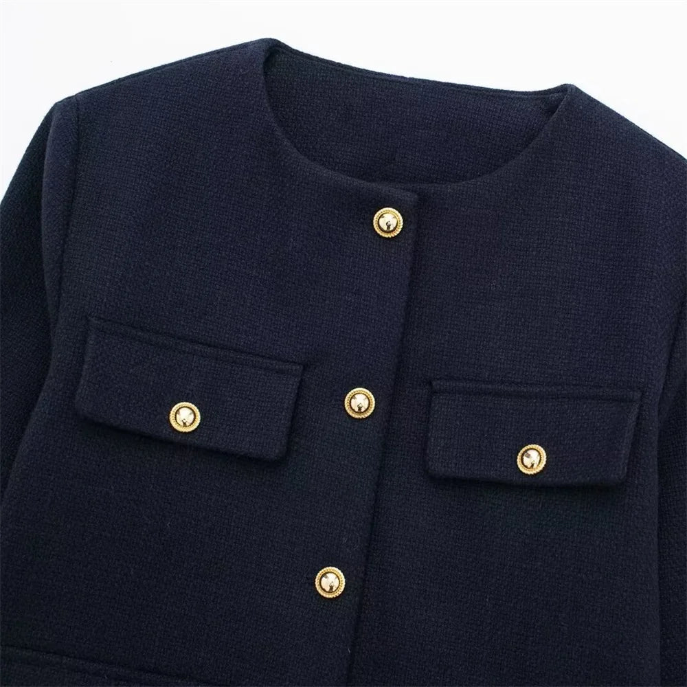 Women's Casual Temperament Flip Short Jacket