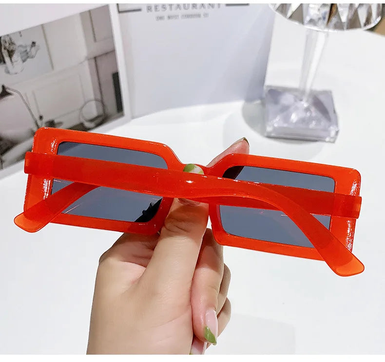 Women's Rectangular Sunglasses - Small Frame Beach Eyewear UV400