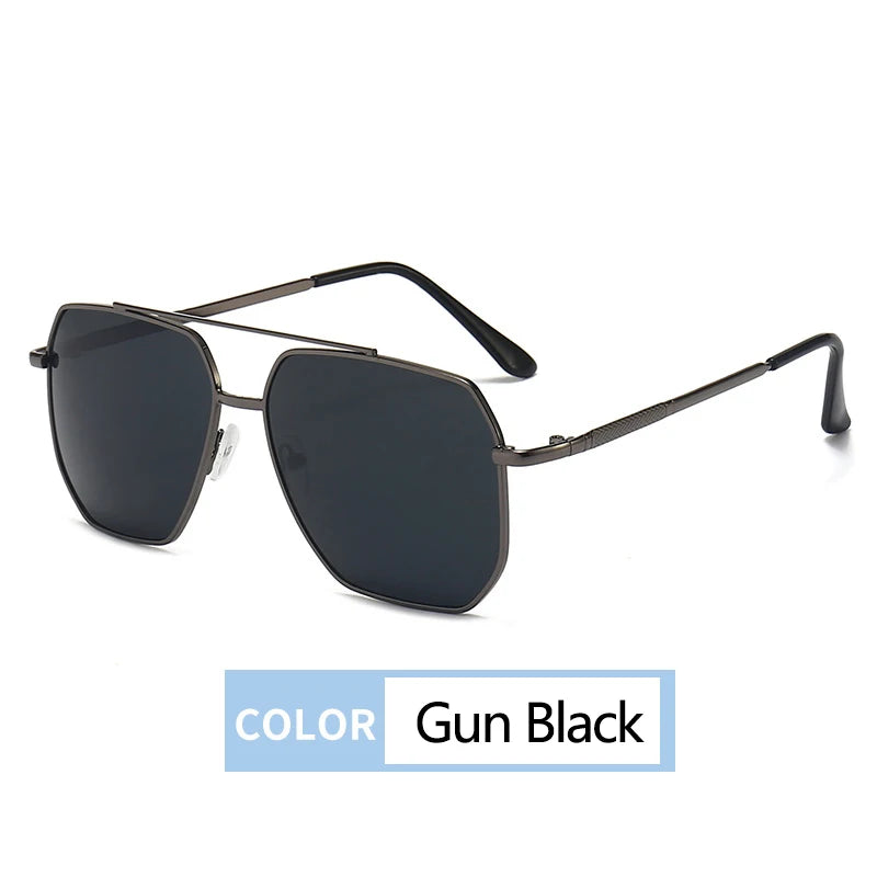 Double Beam Sunglasses - Retro Toad Mirror Driving Eyewear with UV400