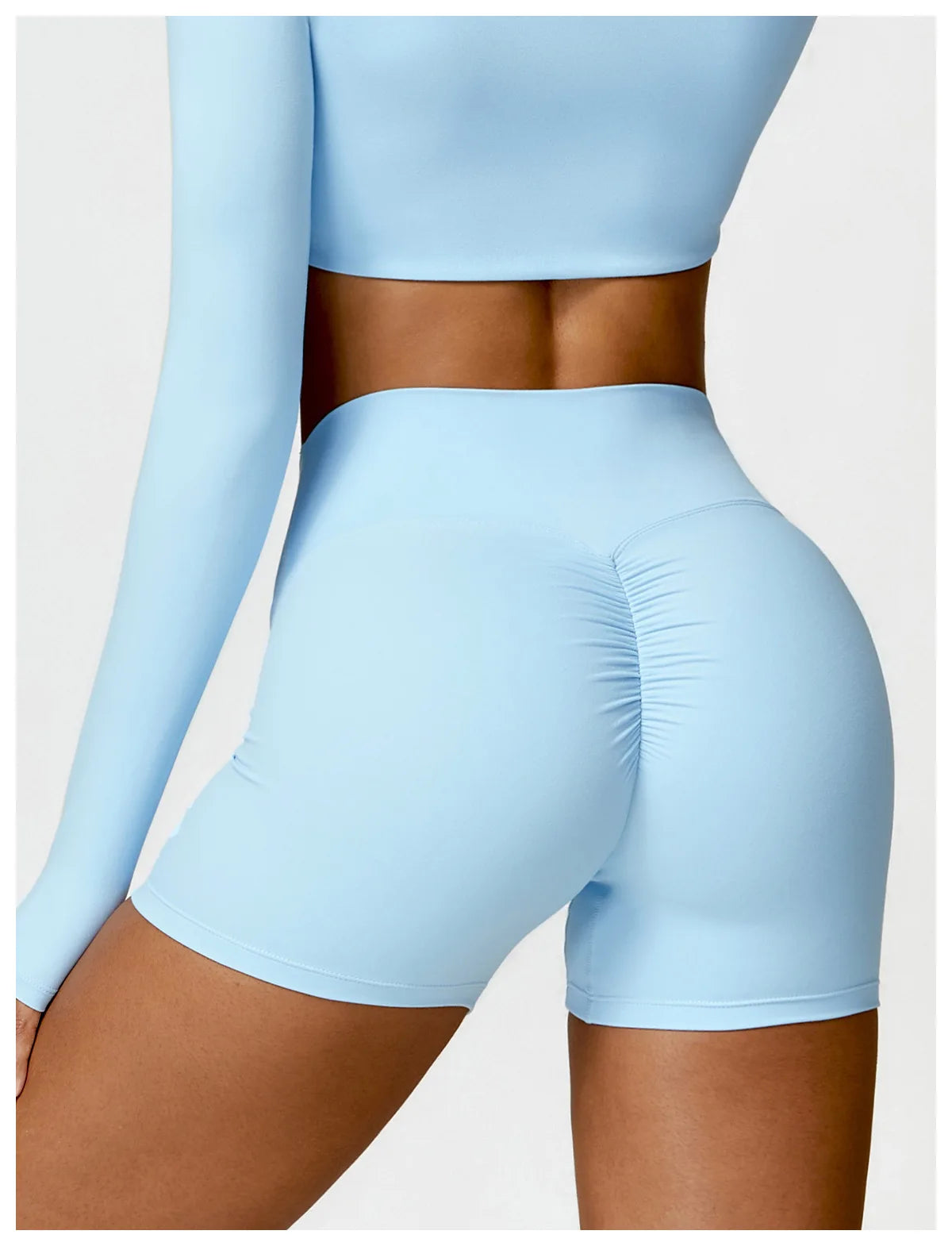 Women's Buttock Lift Scrunch Yoga Gym Leggings Cycling Slim Fit Workout  High Waist Sports Shorts