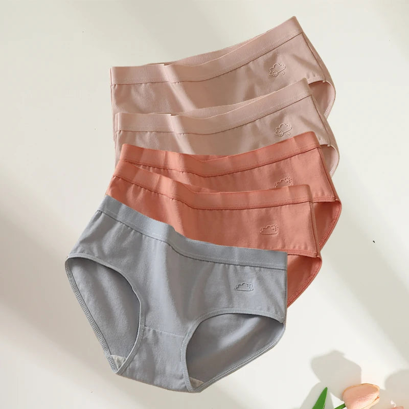 Women's Cotton Panties 5-Pack - Low Rise Breathable Briefs