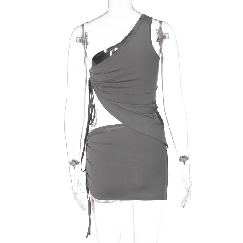 Women's Drawstring Ruched Top and Skirt 2 Piece Set Outfits Matching Club Party Co-ord Set