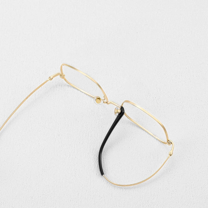 Anti Blue Light Glasses - Business Metal Square Frame for Men