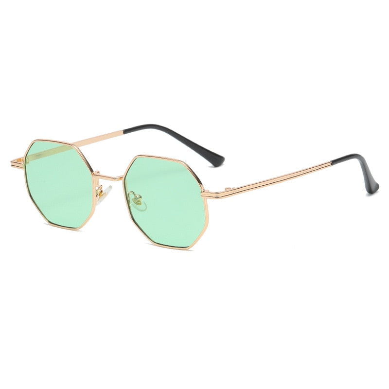 Unisex Polygonal Metal Retro Sunglasses Uv400