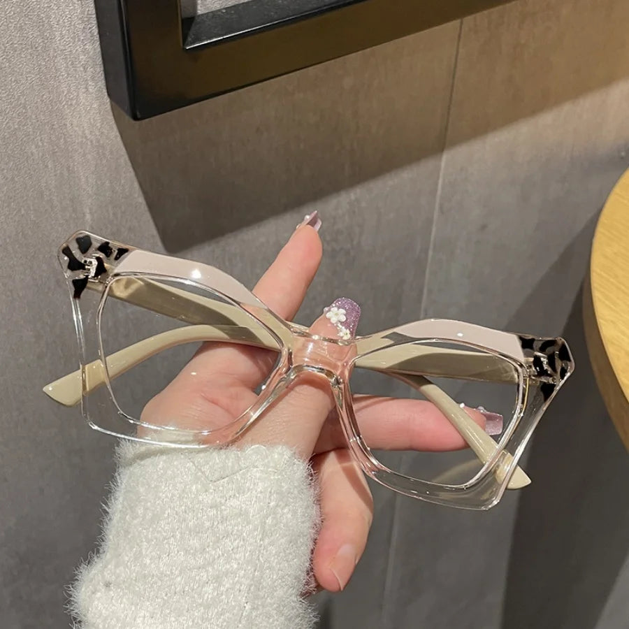 Fashion Flat Mirror Glasses - Trendy Retro Decorative Eyewear Frame