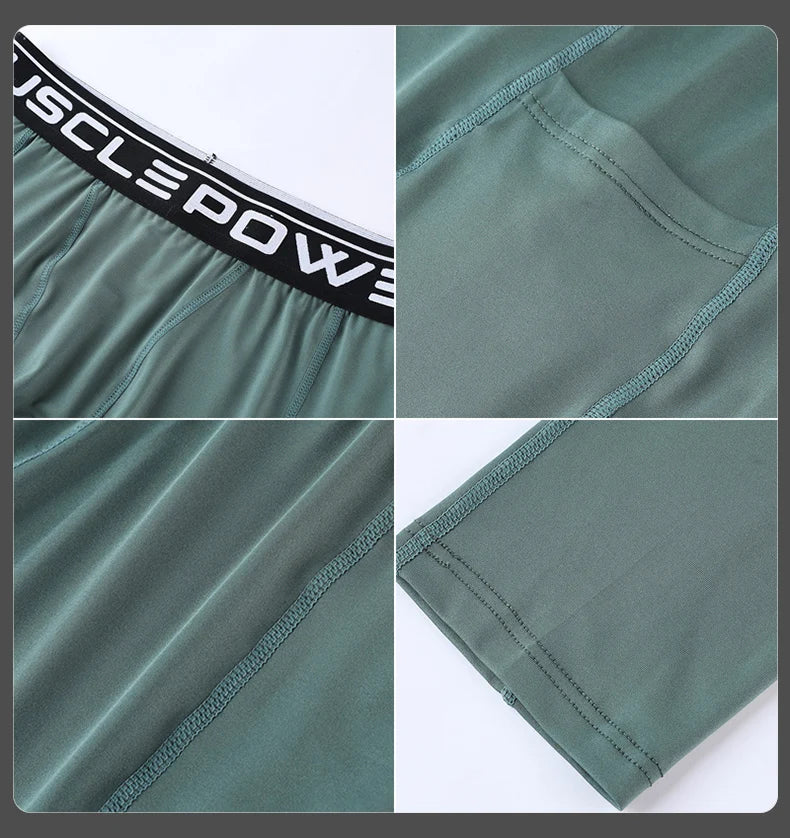 Men's Compression Sweatpants Tights Sport Pants for Gym Fitness Running Joggings Workout Trousers Dry Fit Leggings