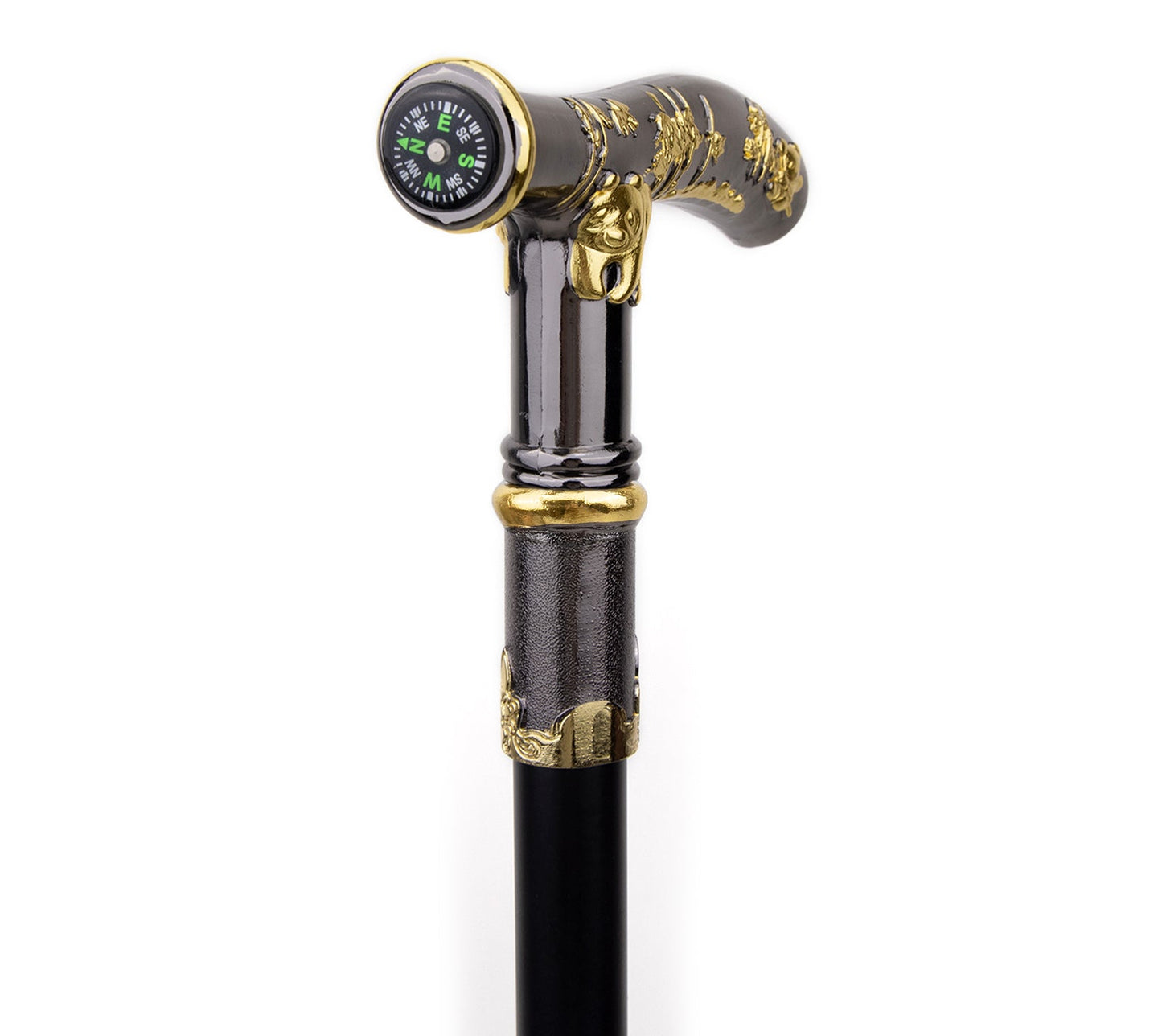 Elegant Compass Walking Cane - Decorative Gentleman's Walking Stick 93cm