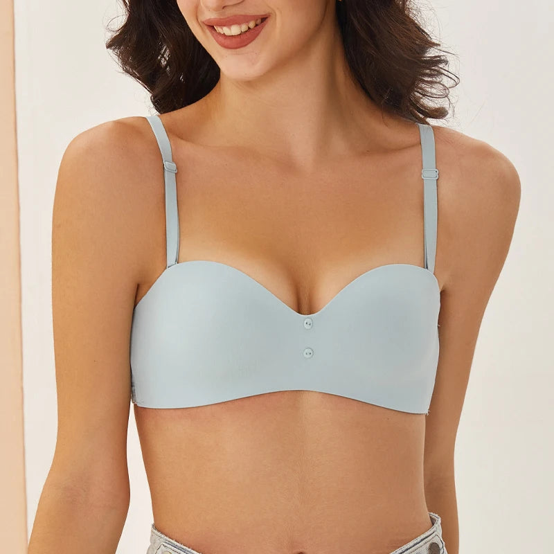 Women's Seamless Bra Wireless Adjustable Push Up Brassiere Comfort Soft Underwear Lingerie