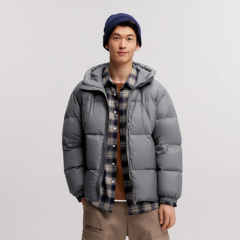 Men's Thermal Three-Proof Hooded Down Jacket - Winter Outerwear