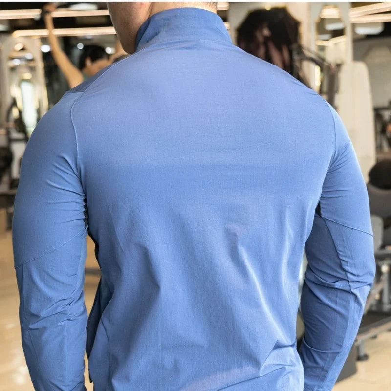Men's Sports Fitness Running Training Long-sleeved Quick-drying Outer Jacket