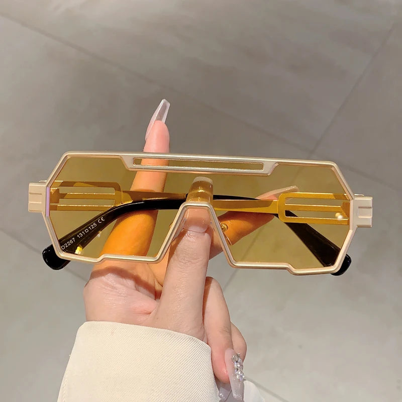 Unisex Oversize Rectangle Sunglasses