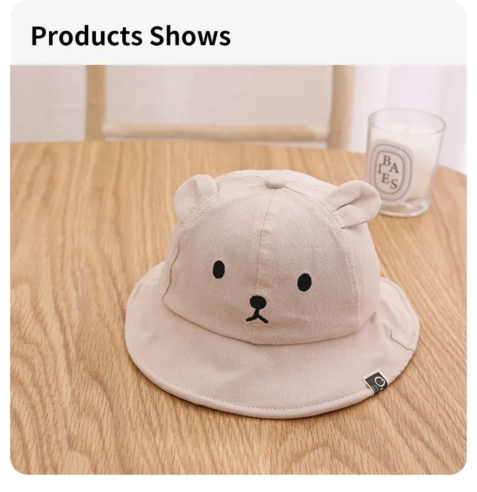 Cute Bear Baby's Bucket Hat With Ears