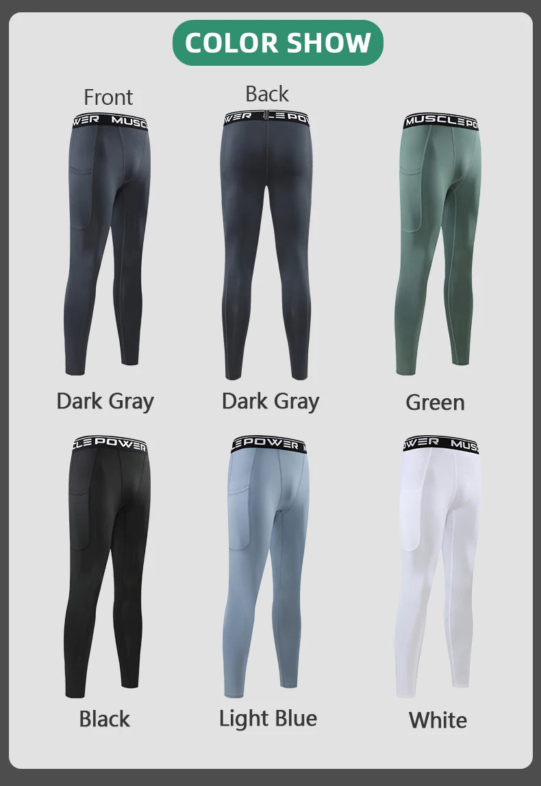 Men's Compression Sweatpants Tights Sport Pants for Gym Fitness Running Joggings Workout Trousers Dry Fit Leggings