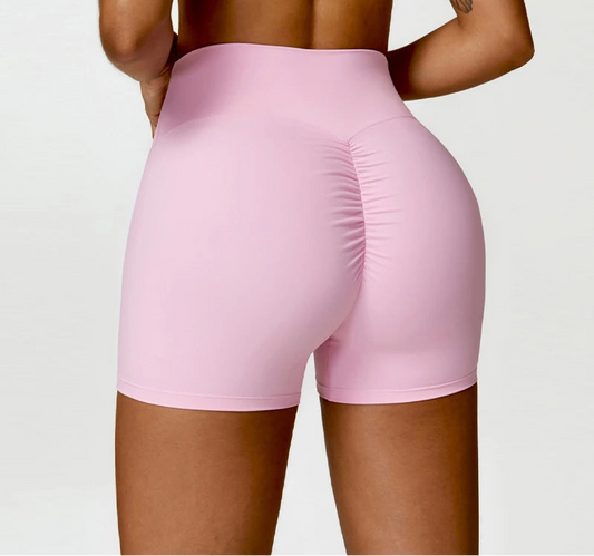 Women's Buttock Lift Scrunch Yoga Gym Leggings Cycling Slim Fit Workout  High Waist Sports Shorts