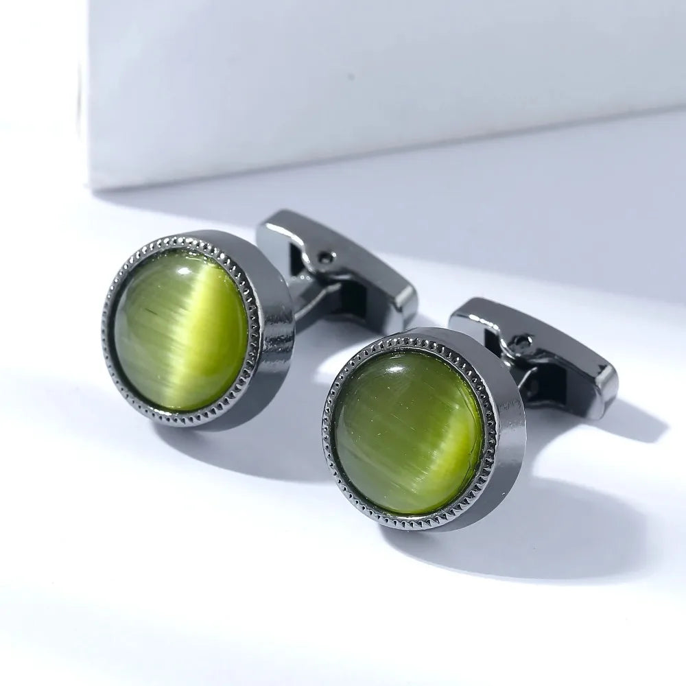 Men's Round Quality Cufflinks