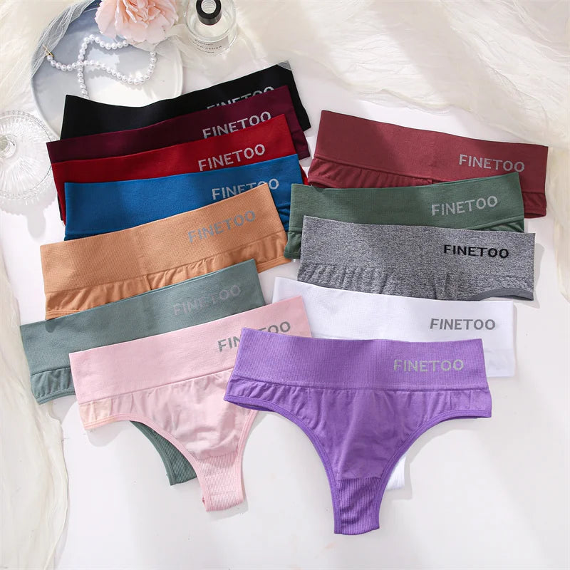 Seamless High Waist Thongs - 2 Pack Plus Size Underwear