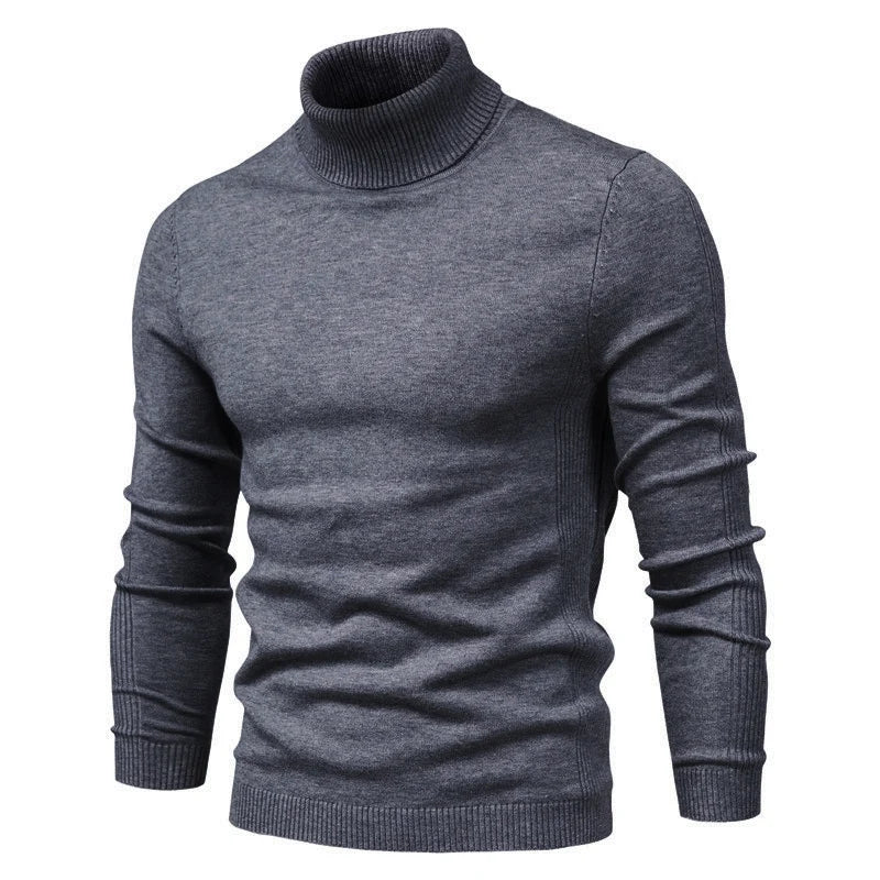 Men's Sweaters Casual Thick Pullover Slim Fit Turtleneck Sweater