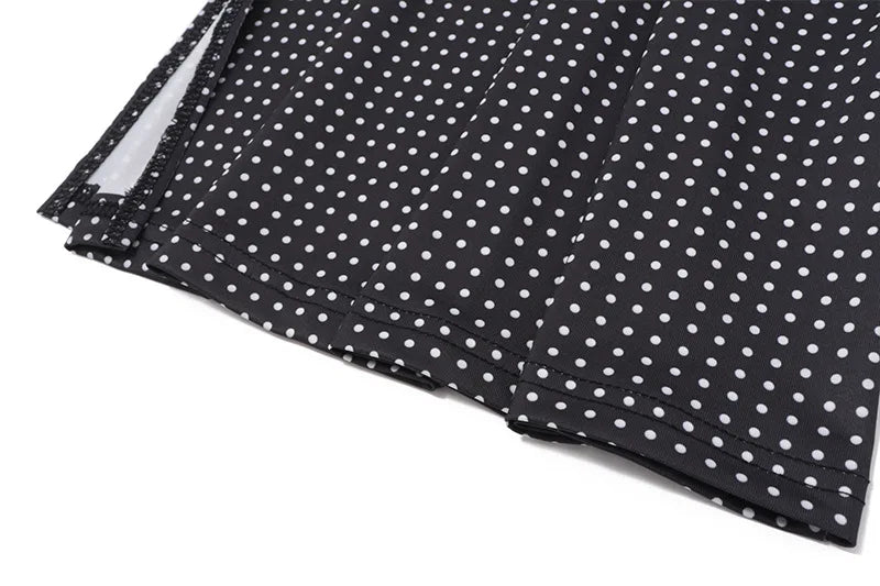 Women's Floral Applique Polka Dot Maxi Dress - Sleeveless V-Neck Summer Holiday Dress