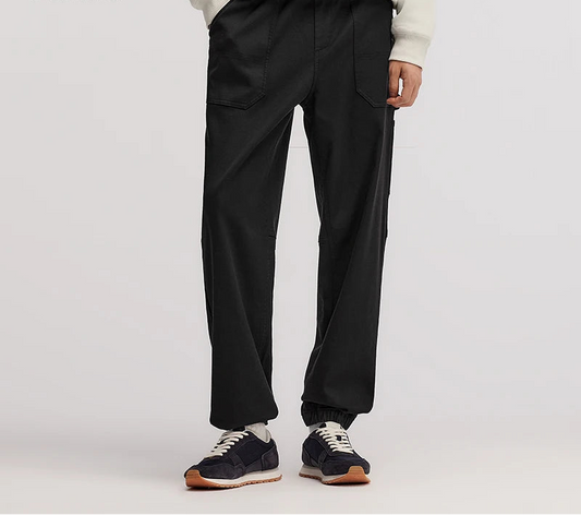 Men's Cargo Jogger Trousers - Drawstring Loose Fit Winter Streetwear Pants