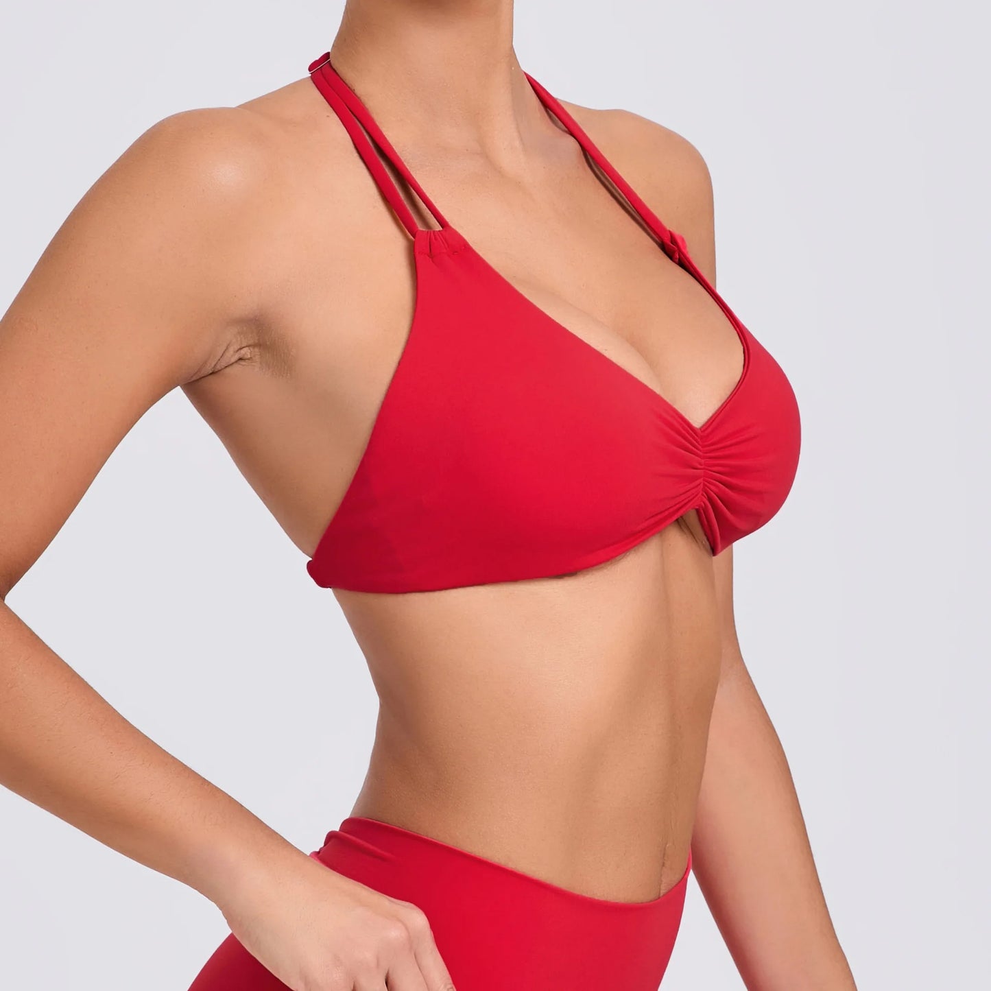 Women's Adjustable Yoga Bra Running Workout Underwear Fitness Push up Quick-Dry Sportswear Gym Top Scrunch Sports Bra