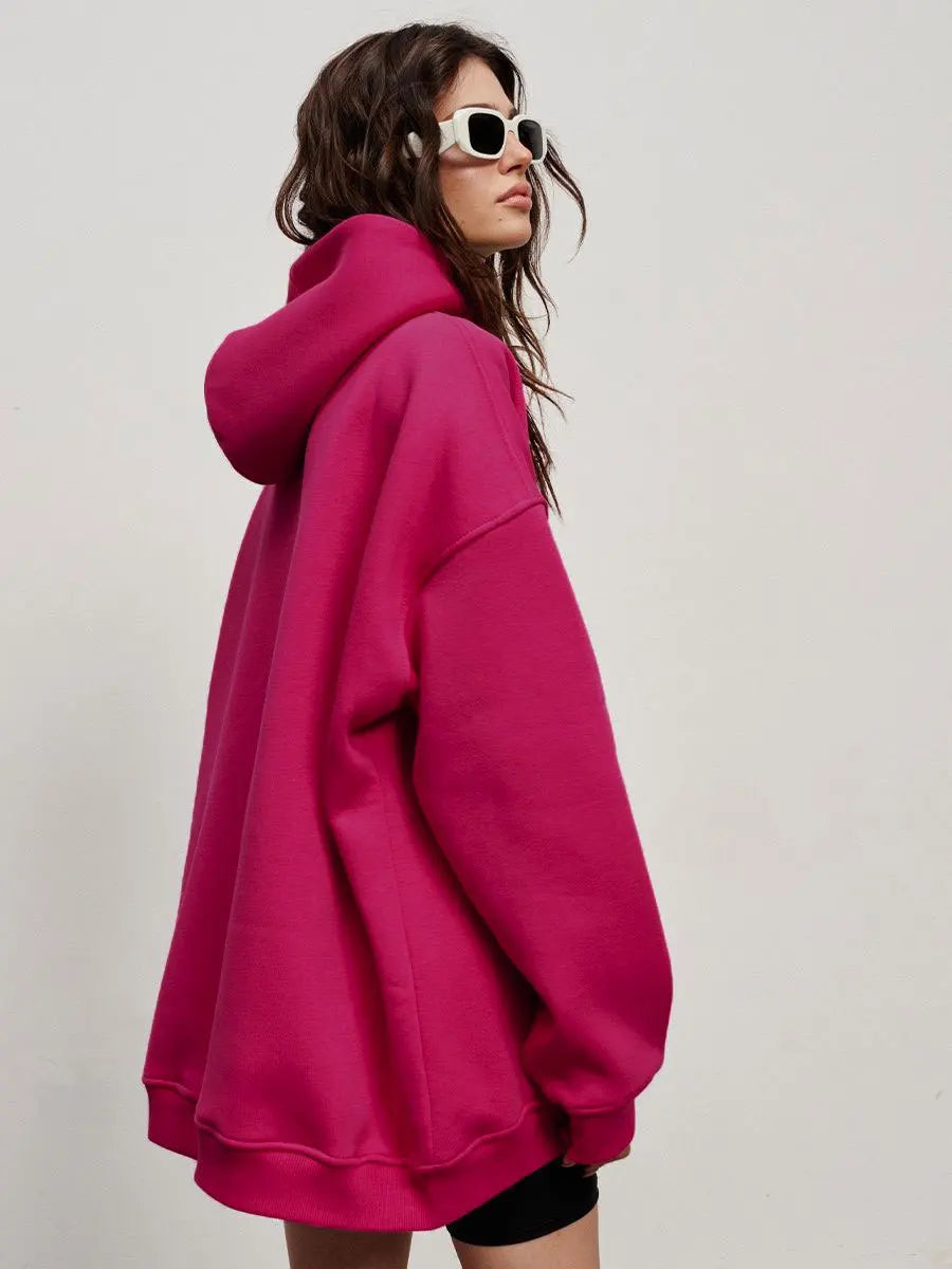 Women's Oversized Fleece Pullover Hoodie