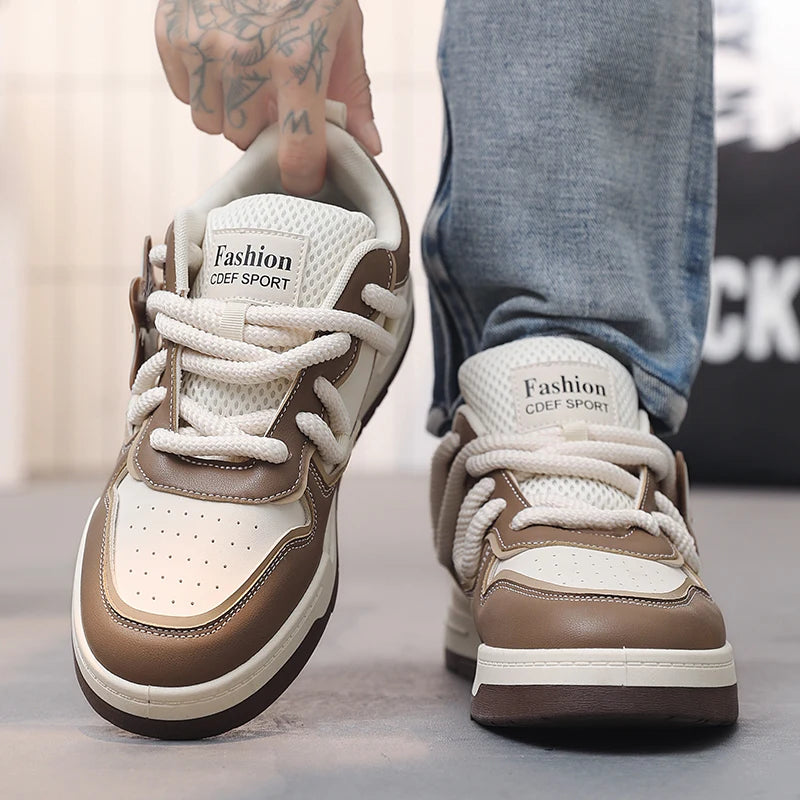 Men's Casual Stars Platform Skateboard Tennis Sports Comfortable Vulcanized Sneakers