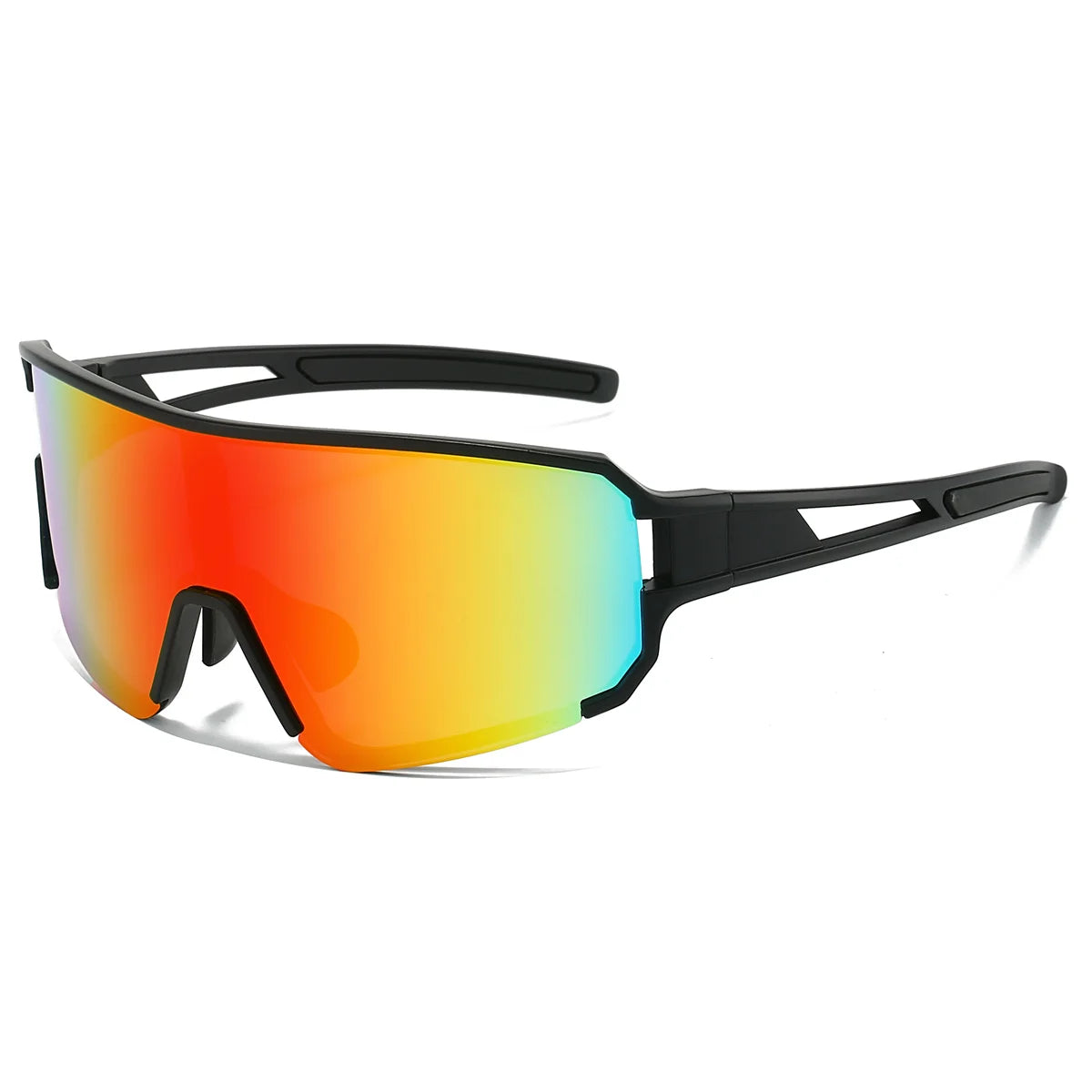 Men's Oversized Sports Goggle Punk Mirror Outdoor Fishing Sunglasses Trendy Windproof Anti-UV Cycling Shades