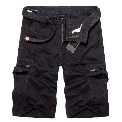 Men's Cotton Cargo Shorts - Multi Pocket Casual Summer Shorts