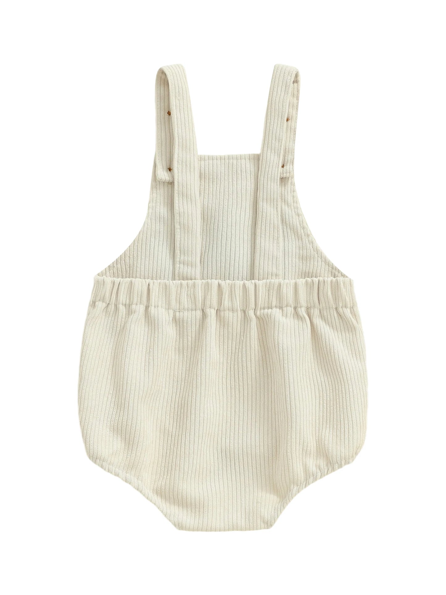 Newborn Baby Boys Romper - Letter Embroidery Square Neck Sleeveless Jumpsuit (0-18M)