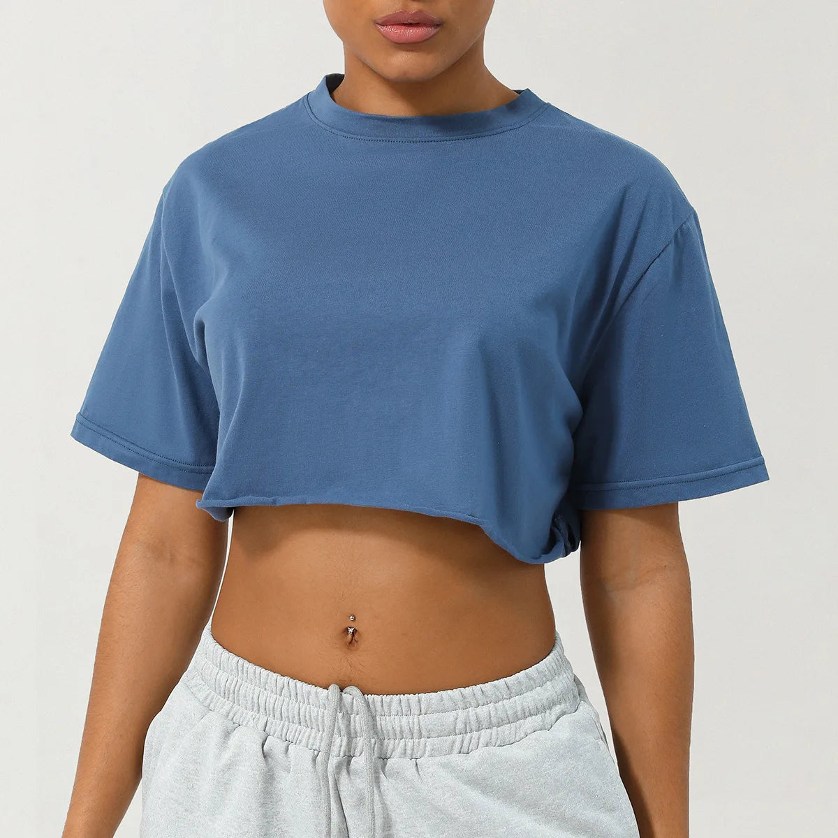 Women's Short Sleeve Yoga Summer Gym Crop Top Breathable Quick Dry Running Blouse Workout Top