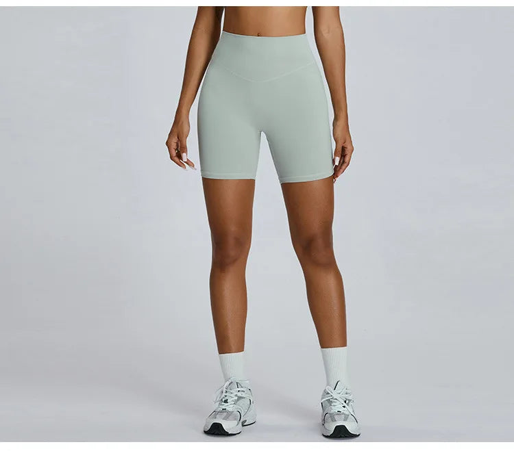 Women's Seamless Buttock Lift Sports Shorts  Running Scrunch Workout Yoga High Waist Gym Shorts