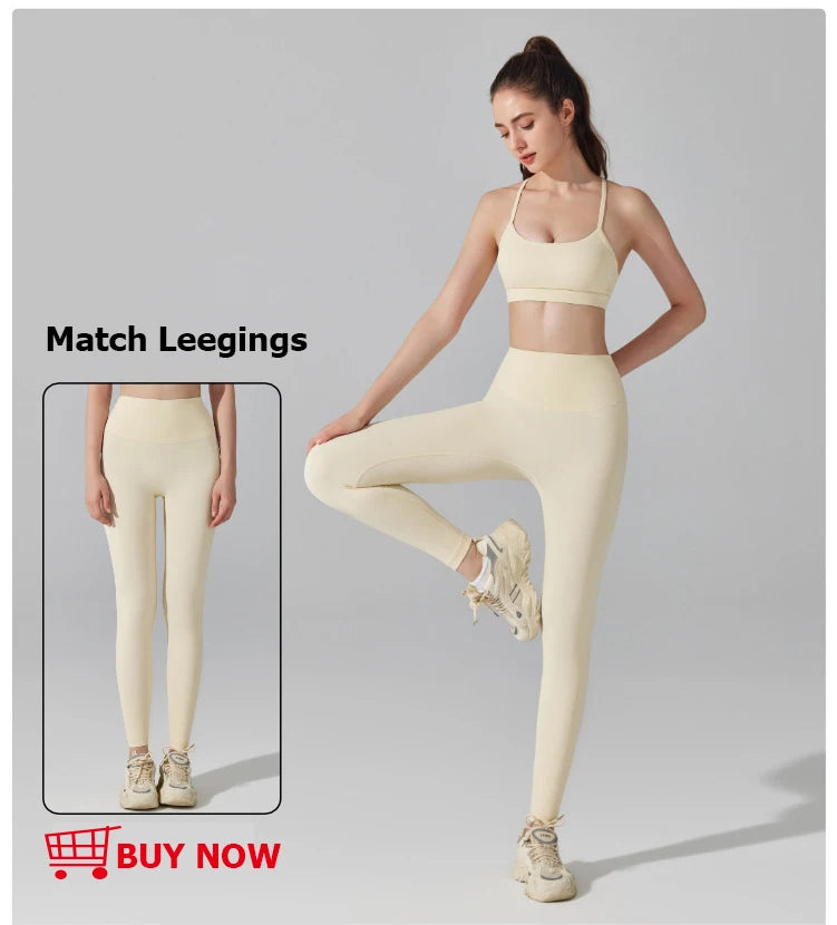 Women's Fitness Yoga Bra Buttery Soft Gym Crop Top Back Breathable Workout Top Sports Vest