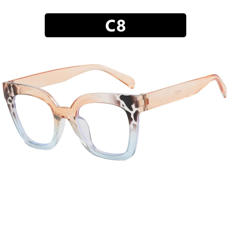 Square Frame Anti Blue Light Glasses - Transparent Computer Eyewear for Women & Men