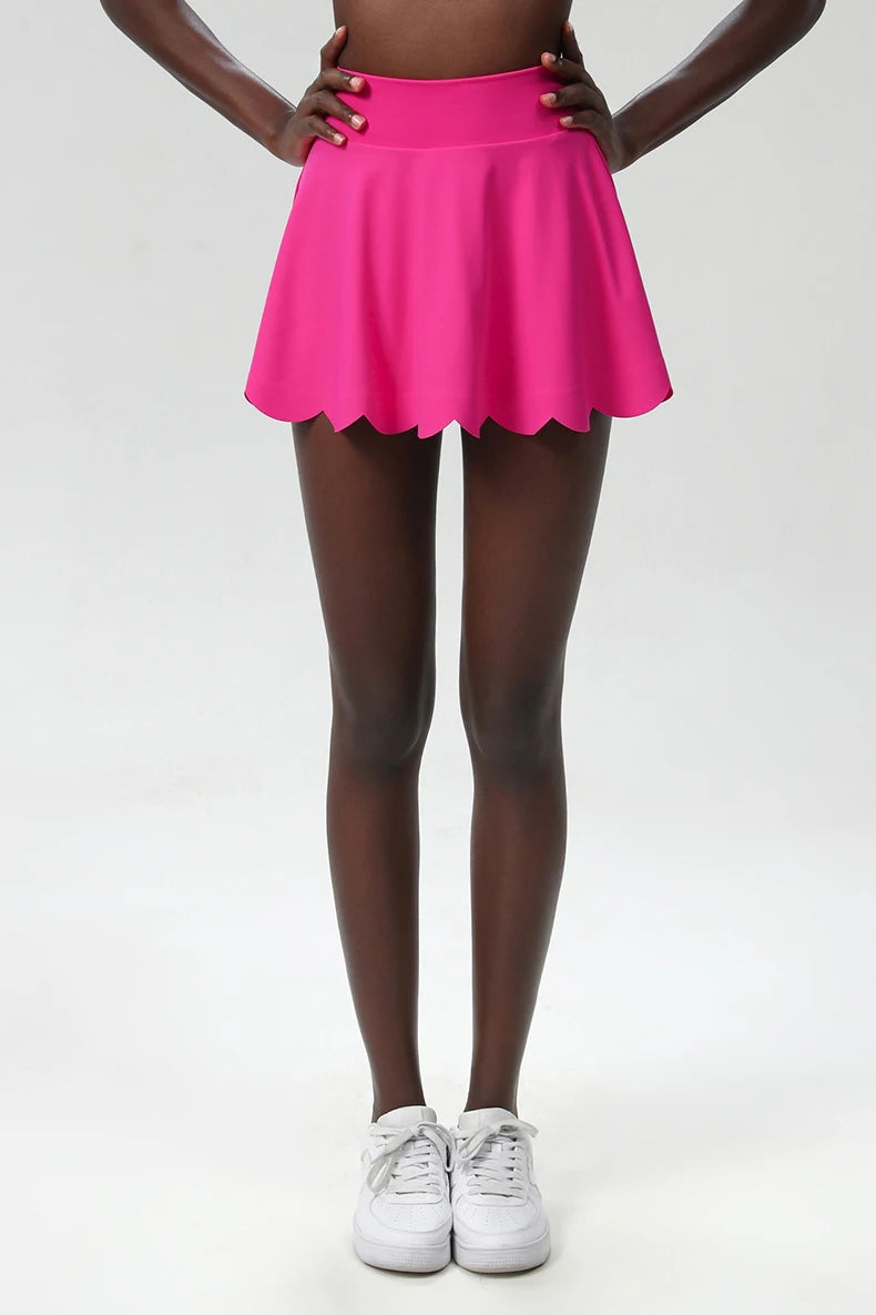 Tennis Skirt with Built-in Shorts - Quick Dry Athletic Skort
