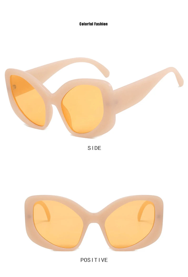 Women's Oversized Irregular Rim Sunglasses