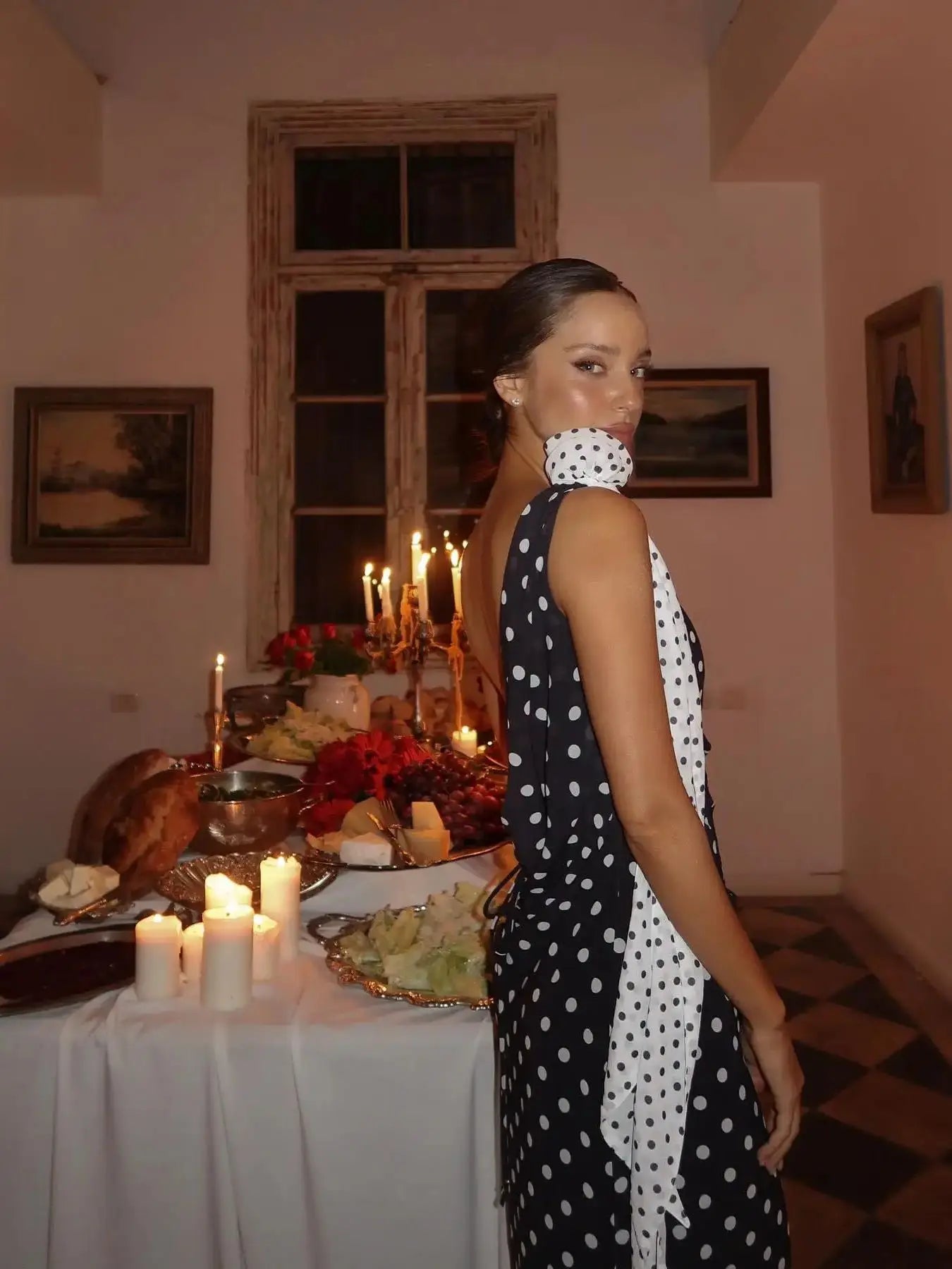 Women's One Shoulder Tummy Control Maxi Dress - Ruffle Mesh Evening Dress