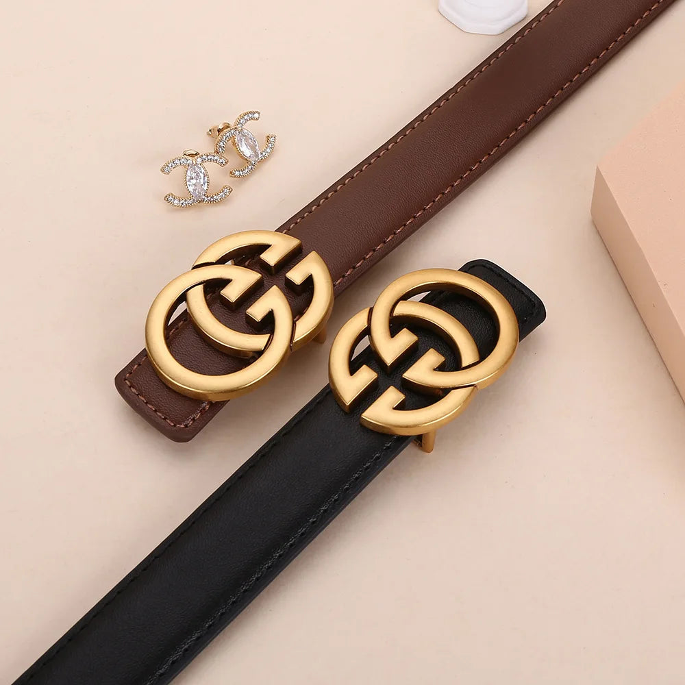 Women's Alloy Letter Button Head Belt