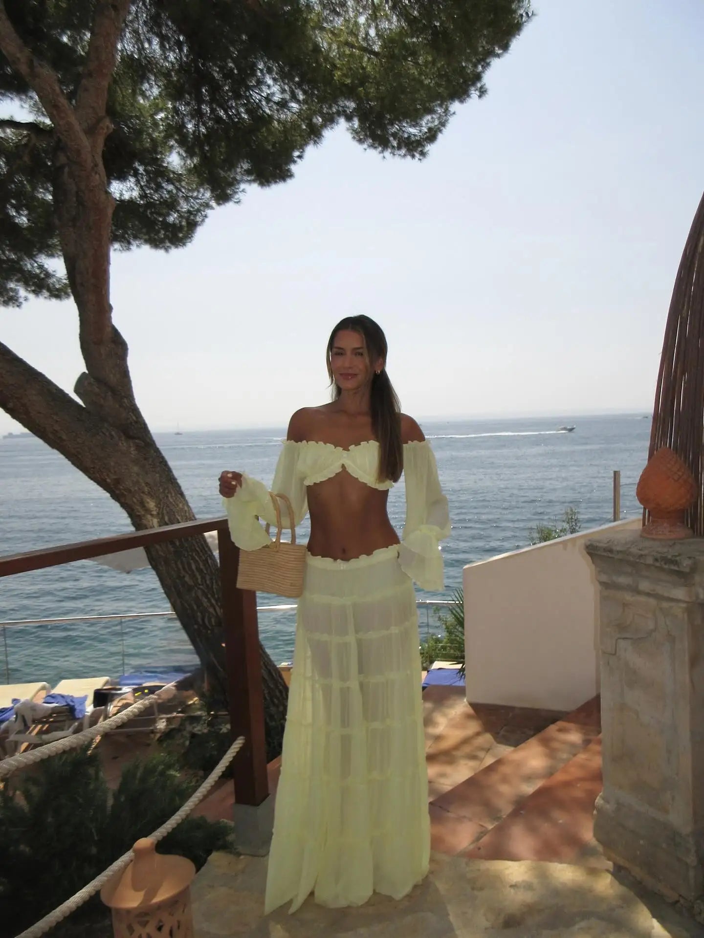 Women's Beach Cover Up Bandage Long Sleeve Dress High Waist Beach Cover ups Summer Bandage Beachwear Dress