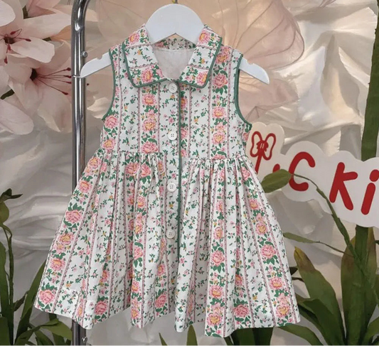 Girls' Floral Princess Dress - Sweet Summer Party Dress for Ages 2-7